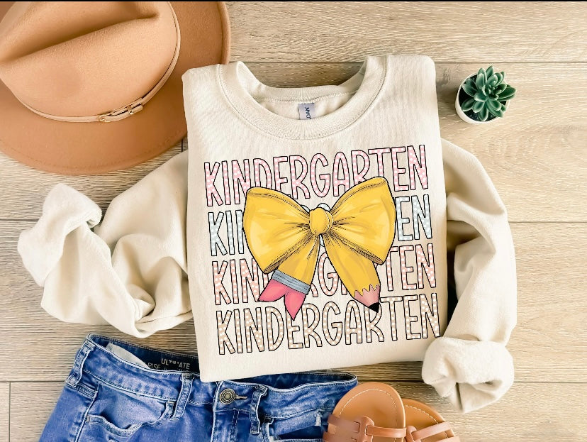 teacher + bows sweatshirt