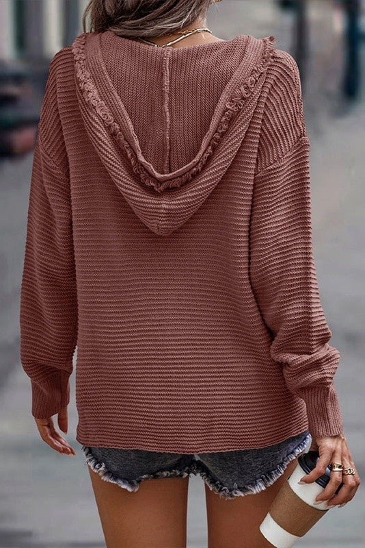 Long sleeve hoodie sweater