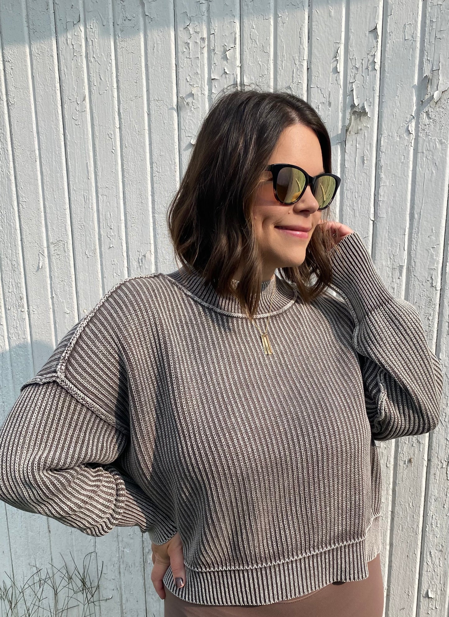 mocha cozy sweater