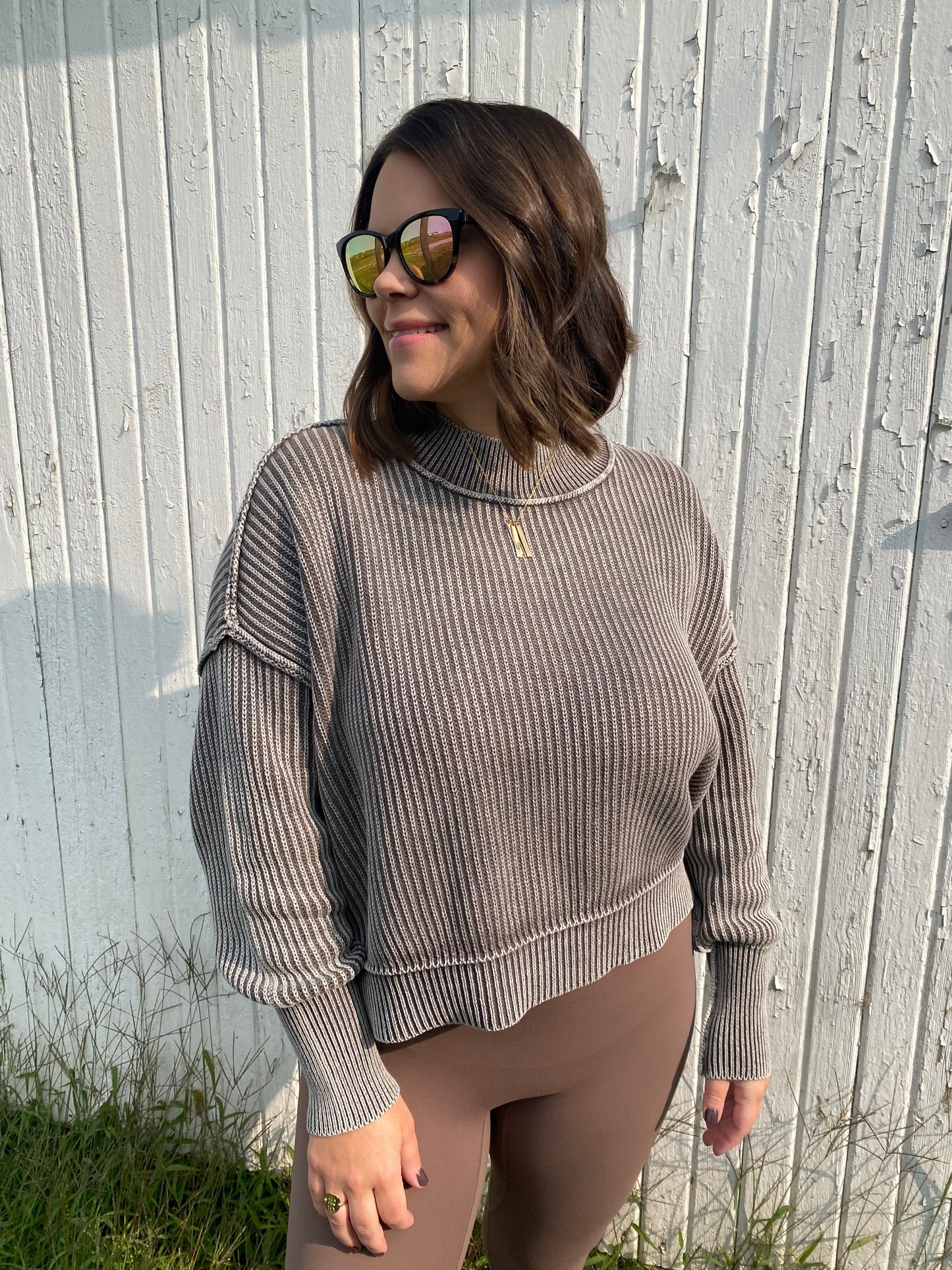 mocha cozy sweater