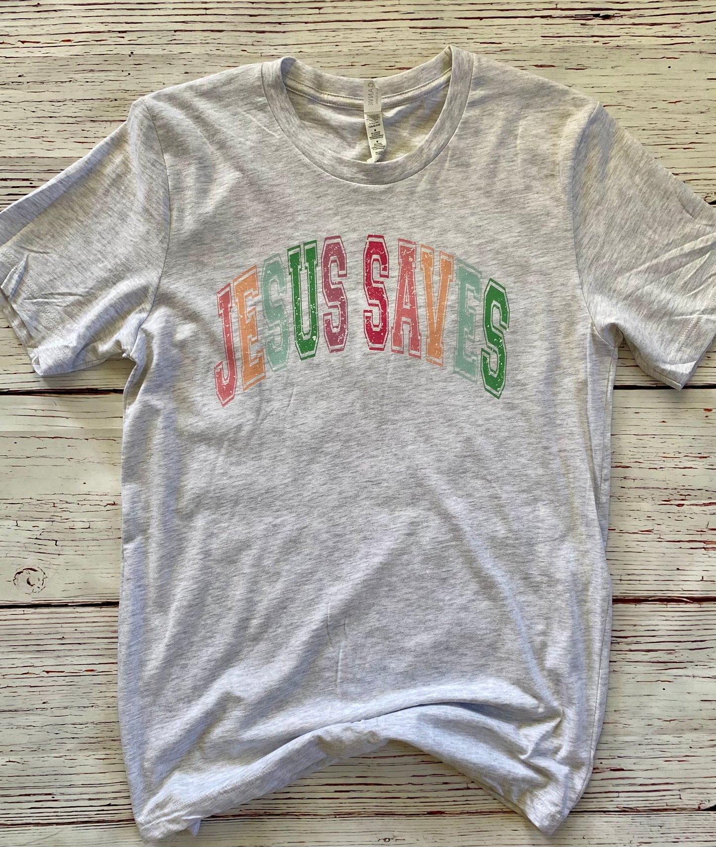 colorful Jesus saves tee/ sweatshirt